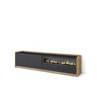 mueble tv malaga-02 con chimenea para salon moderno