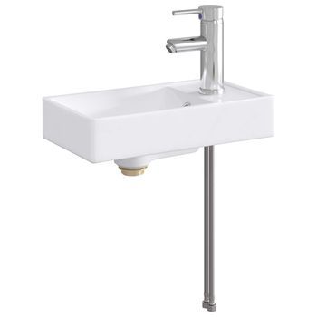 Lavabo De Baño Con Grifo Y Desagüe Cromado Vidaxl