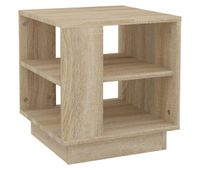 mesa de cafe - mesa de centro madera de ingenieria roble sonoma 40x40x43 cm