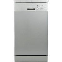 essentials cdw45s18 slimline dishwasher - dark silver silver