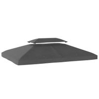 outsunny toldo de recambio 4x3 m con techo doble orificios de drenaje y proteccion uv solo toldo no incluye marco gris oscuro