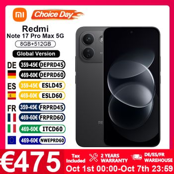 Versión Global Redmi Note 17 Pro Max 5G Smartphone 5G Pantalla AMOLED de 6.83' Batería de 9210mAh 100W HyperCharge IP66 IP68 Corning Gorilla Glass Victus 2 Potente Snapdragon ®   Sistema de Imagen