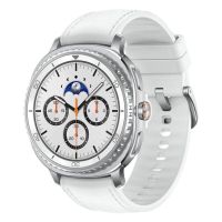 samsung galaxy watch 8 classic 4g gps 46mm super amoled plata correa blanca m resistencia agua 5atmip68