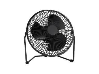 Ventilador de sobremesa - NK HO350133, 2 Velocidades, 4W, 3 Aspas, 20 cm, Negro