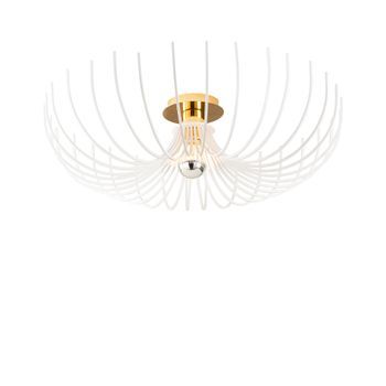 Lámpara De Techo Aspendos-n-640 Blanco Metal Diámetro 56x16 Cm