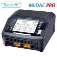 cargador inteligente toolkitrc m6dac pro de doble canal ac 200w dc 800w 16a para baterias de litio 1s 2s 3s 4s 5s 6s lihv lipo pd65w