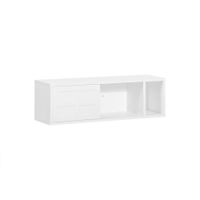 perchero de pared con 2 puertas y 1 compartimento madera blanco