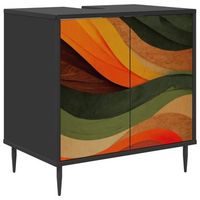 mueble de cuarto de bano bonn roble negro 60 x 40 x 61 cm vidaxl