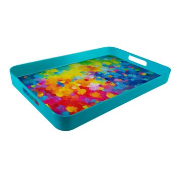 Bandeja para servir  multicolor melamina  53,7  x  34,7  x 5 cm