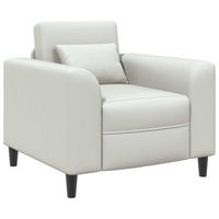 sillon blanco cuero sintetico vidaxl