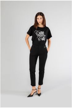 pantalón pitillo de tejido elástico black