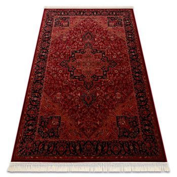 Orient Y307 Alfombra Burdeos / Negra Marco, Clásico, Ornamento, Con F 300x400 Cm