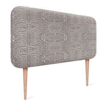 Dhome Cabecero Tapizado Liso Con Patas Redondeado Tejido Luxury Para Pared Acústicos Cabeceros Absorbentes Cabezal Cama Dormitorio (tribal, 80cm)