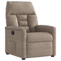 vidaxl sillon reclinable tela de microfibra gris taupe