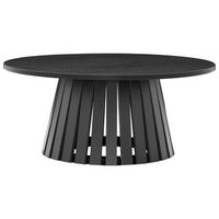 mesa de centro redonda 80cm estilo escandinavo negra liv
