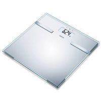 bascula de analisis corporal de vidrio plateada 180kg sbf 14 sanitas