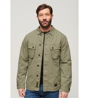 superdry para hombre m4010729a chaqueta militar verde l casual algodon manga larga
