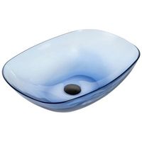 lavabo sobre encimera de bano solid surface semi transparente 54 x 36 cm azul moengo