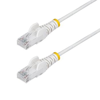 Cable Ethernet Cat6 StarTech 15m Blanco Slim LSZH PoE++ 100W UTP RJ45 28AWG