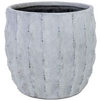 macetero de fibra de vidrio blanco 35x35x35cm
