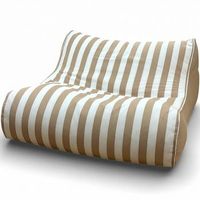 aiire puff exterior jardin con relleno incluido - puf en olefina premium desenfundable y lavable - bean bag chair para terraza piscina y porche - tumbona lounge xxl exterior beige