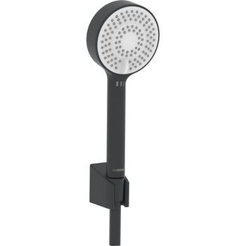 Juego De Teleducha Hansa Hansabasicjet 4468 3 Chorros, Negro Mate, 4468013333