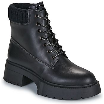 Coach Botines LEAH PLATFORM LEATHER LACE-UP BOOTIE para mujer