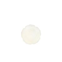 plato de postre de porcelana blanca floral 185cm - lote de 6