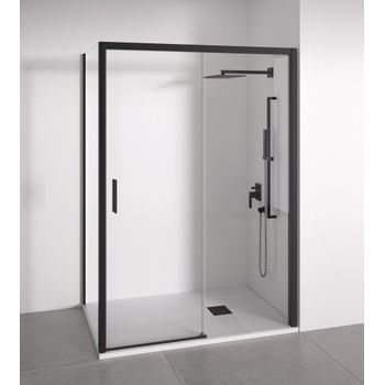 Mampara De Ducha Angular Negra 120-125 X 87-90  Acceso Izda. Bellobath