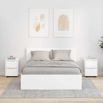 Juego De 2 Mesitas De Noche - Mueble Para Dormitorio - Madera Contrachapada (30.5x30x43cm)