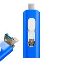 cool 3 en 1 64gb lightning  tipo-c  micro-usb azul