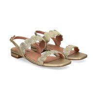 bibi lou sandalias planas mujer - dorado talla 37