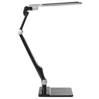 lampara de escritorio led para oficina con brazo giratorio ajustable regulador de intensidad continuo y modos cct negro pegasi