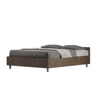 cama doble con almacenaje 140x190 nogal nuamo