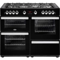 belling cookcentre 110g gas range cooker - black black