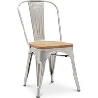 silla de comedor - diseno industrial - acero y madera - nueva edicion - stylix acero
