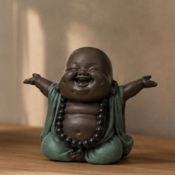 Estatua decoración bienvenido en resina - h7,5 cm