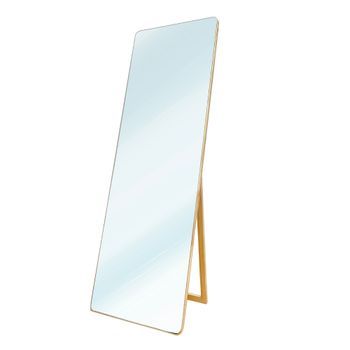 Espejo De Pie En Madera Frame Edge 150x50 Cm | Cuerpo Entero Con Soporte Suelo | Soporte Para Pared