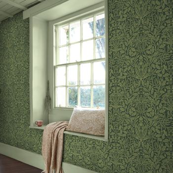 Papel pintado hoja de roble verde 1005x52cm