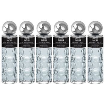 Pack De 6 Eau De Parfum Hombre Saphir Perfect Man Champion 200 Ml