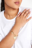 pulsera de cadena dorada con corazon