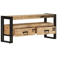 mueble de tv de madera maciza de mango 100x30x45 cm vidaxl