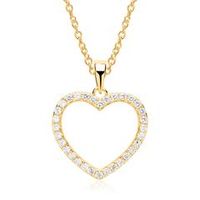 cadena de plata 925 y colgante corazon de oro