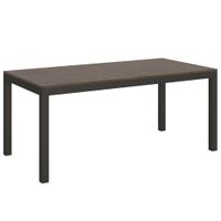 mesa extensible 90x180440 cm efecto madera nogal hierro