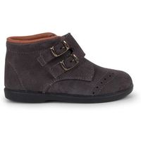 pisamonas botines botitas piel serraje y cinta adhesiva adorno hebillas para nino
