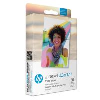 papel fotografico hp sprocket 23 x 34 premium zink brillo 50 hojas