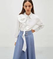 marella para mujer 2513111101200 camisa ketch blanco 40 casual algodon manga larga