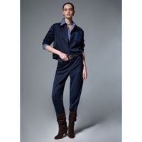 liu jo pantalones pantalones balloon de raya diplomatica para mujer