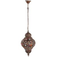 lampara de metal cristal acrilico de colores 27x27x53h cm