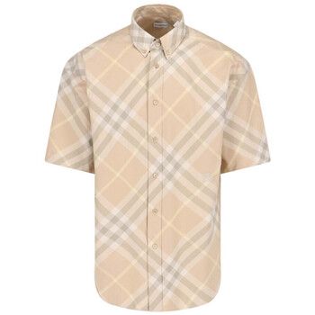 Burberry Camisa manga corta SHIRT 8082478 1004 BEIGE para mujer
